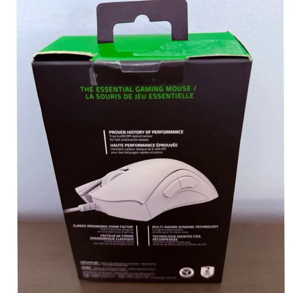 Sealed Razer Death Adder Gaming Mouse White Sealed Box